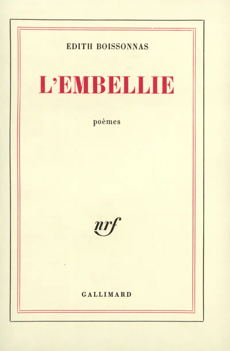 L'Embellie - Édith Boissonnas