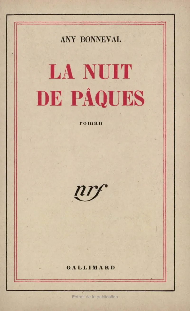 La Nuit de Pâques - Any Bonneval
