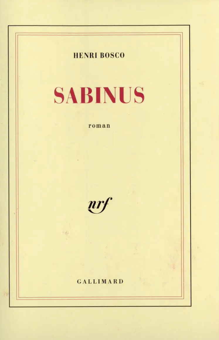 Sabinus - Henri Bosco