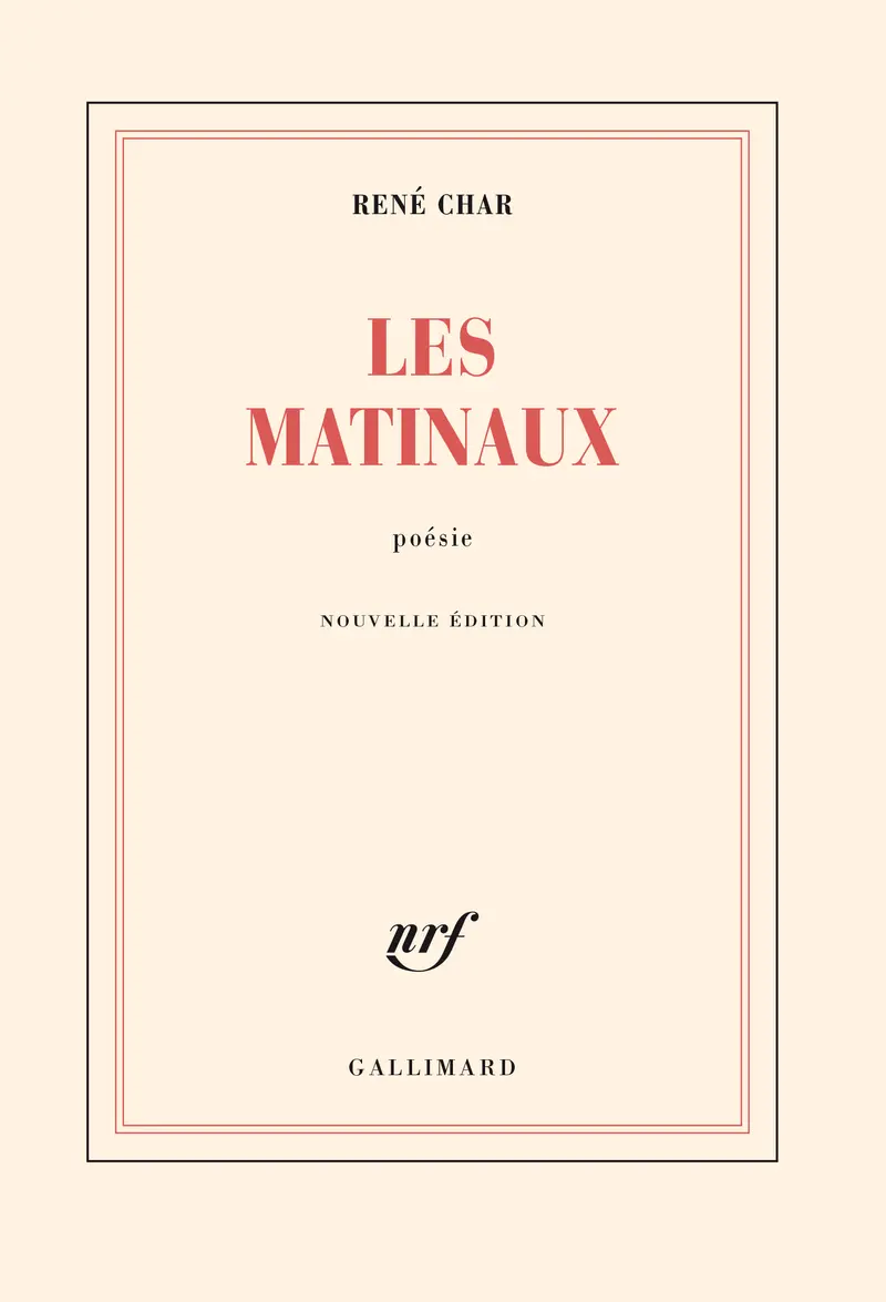 Les Matinaux - René Char