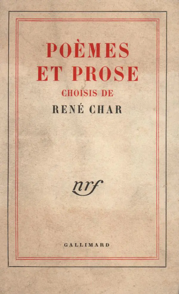 Poèmes et prose choisis - René Char