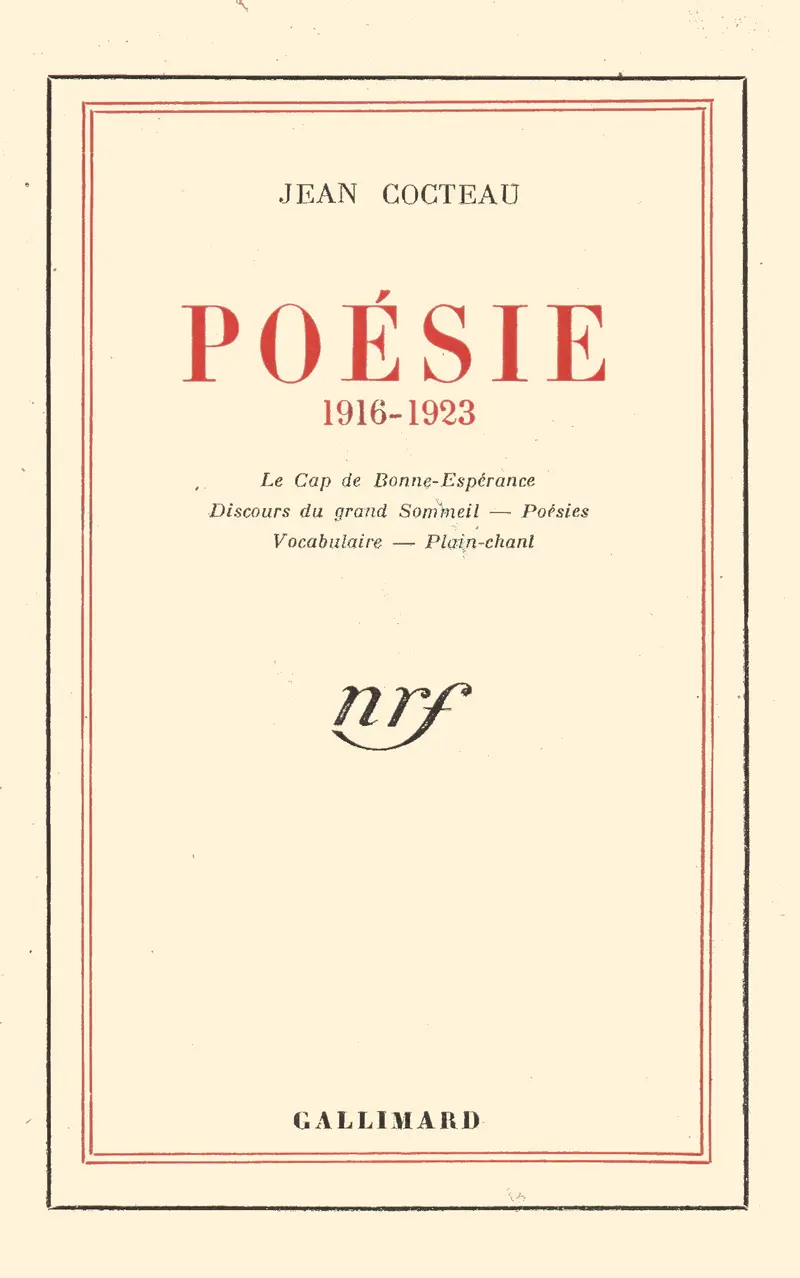 Poésie - Jean Cocteau