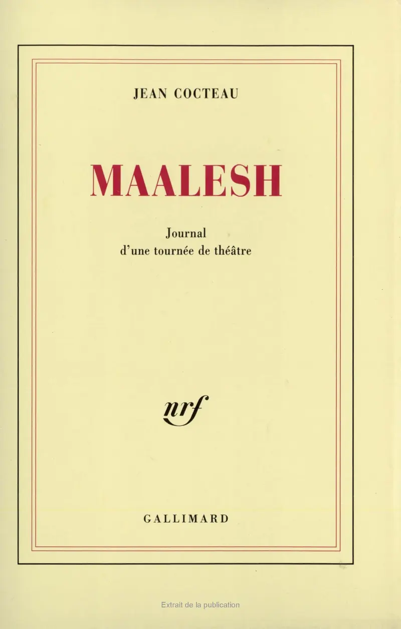 Maalesh - Jean Cocteau