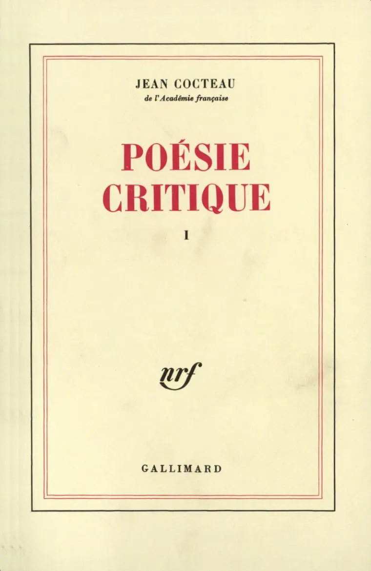 Poésie critique - 1 - Jean Cocteau