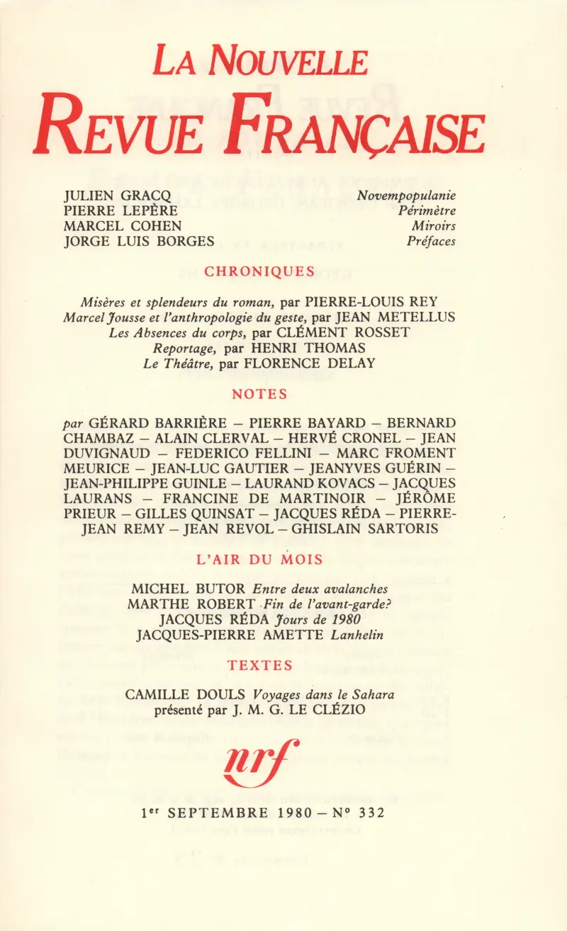 La Nouvelle Revue Française - Collectif