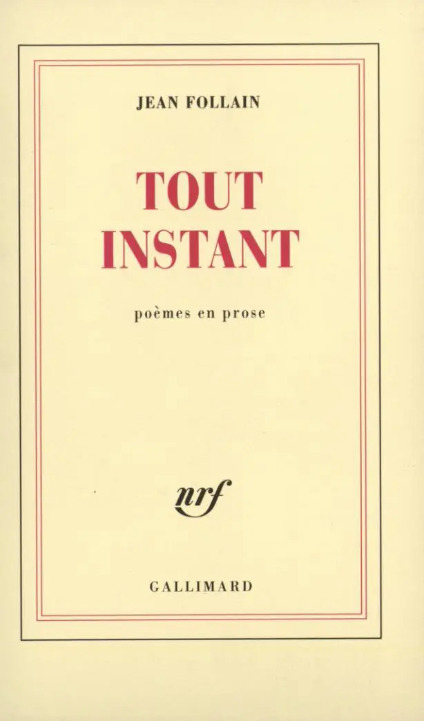 Tout instant - Jean Follain
