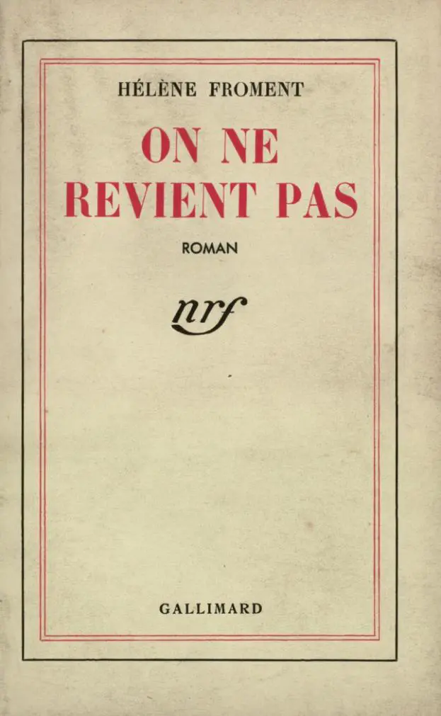 On ne revient pas - Hélène Froment