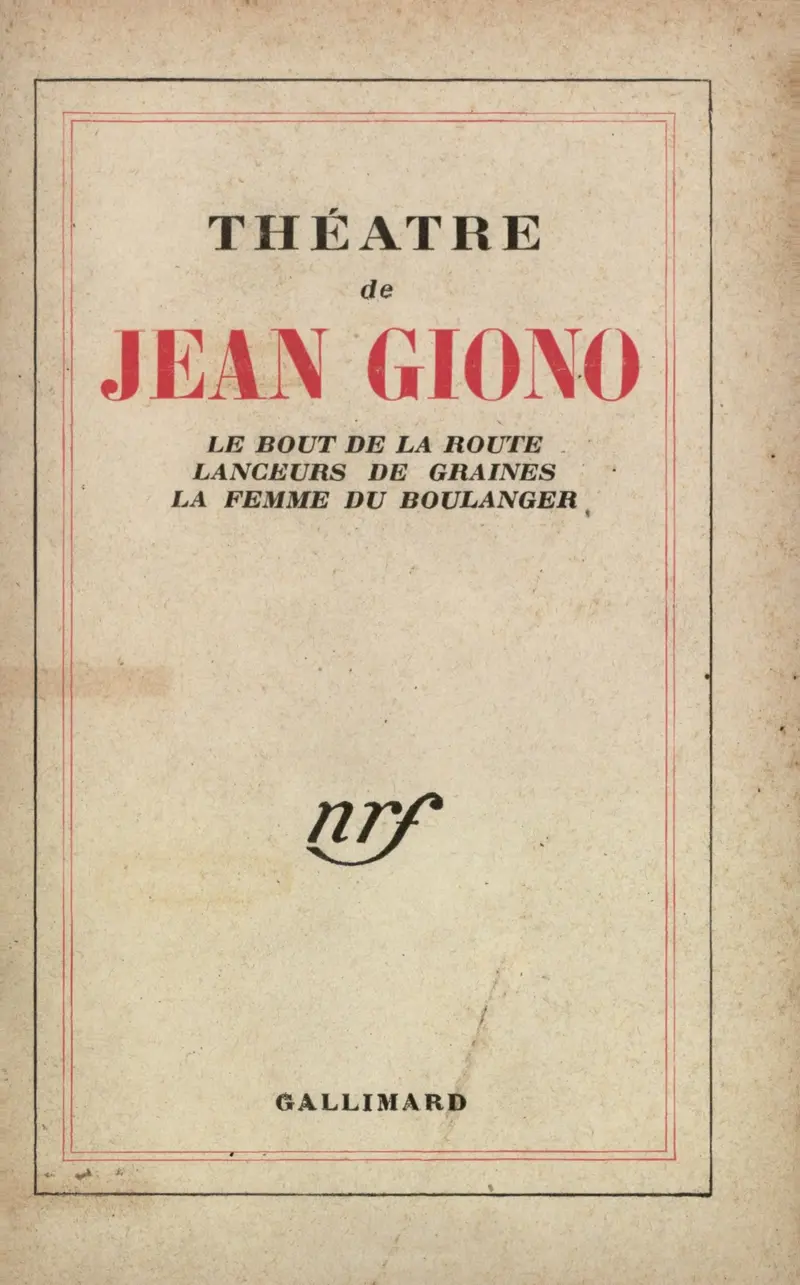 Théâtre - Jean Giono
