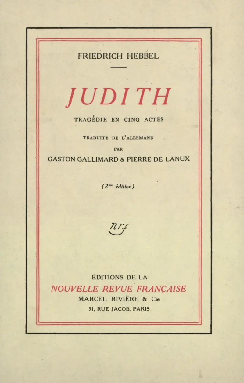 Judith - Friedrich Hebbel