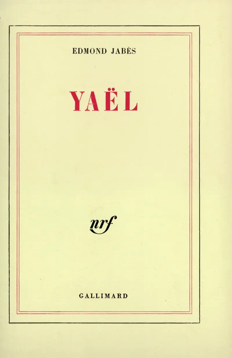 Yaël - Edmond Jabès