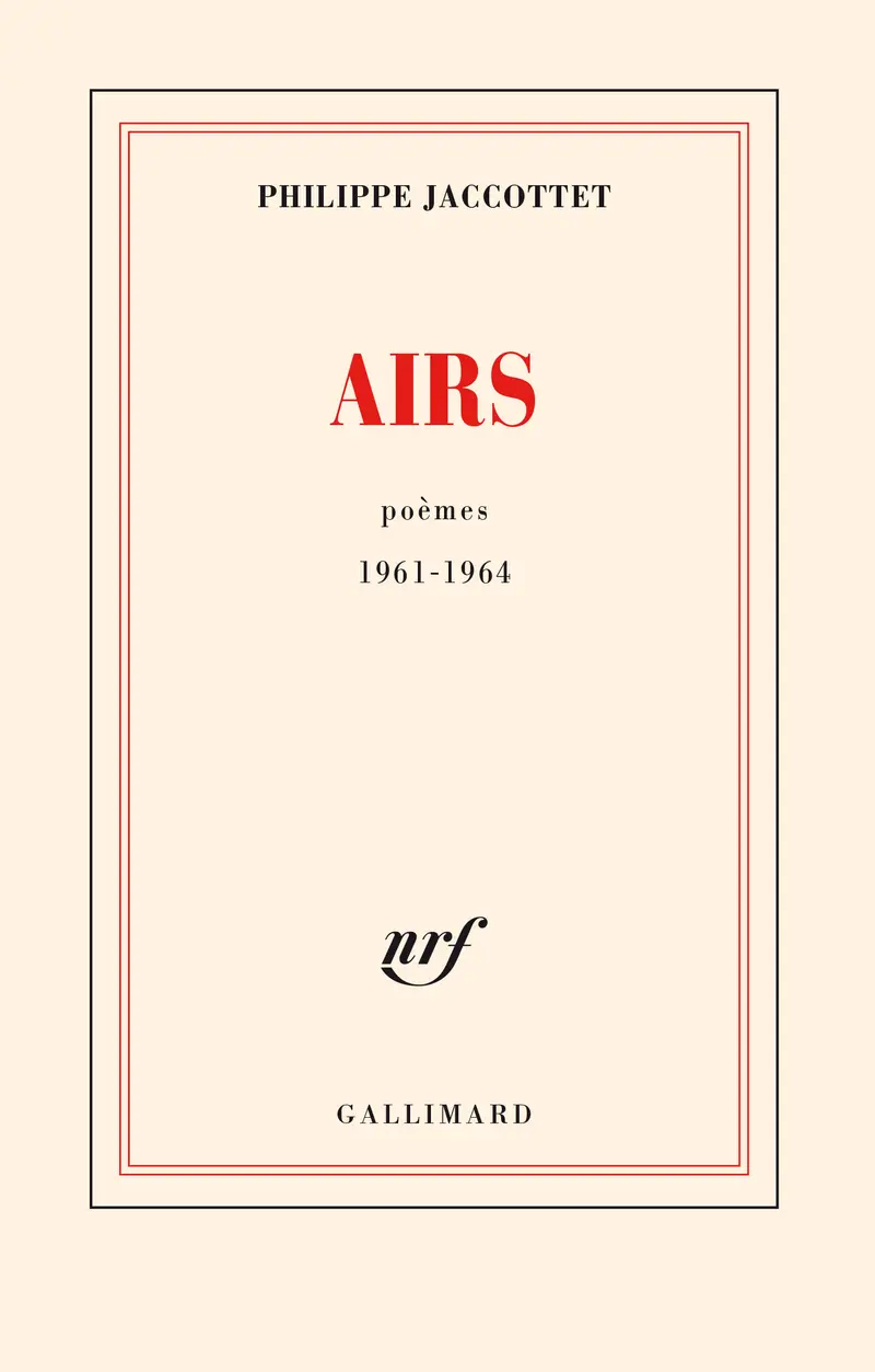 Airs - Philippe Jaccottet
