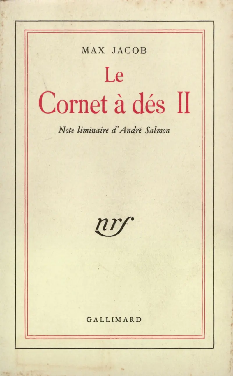 Le Cornet à dés II - Max Jacob