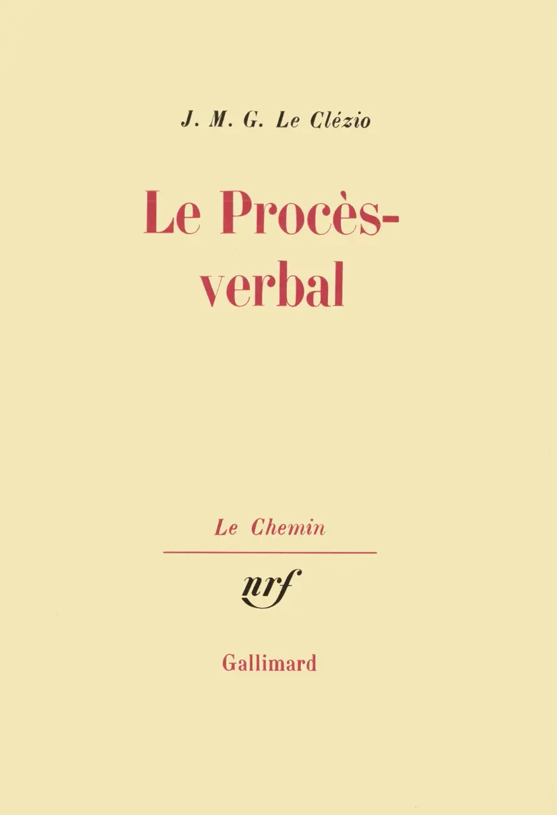 Le Procès-verbal - J. M. G. Le Clézio