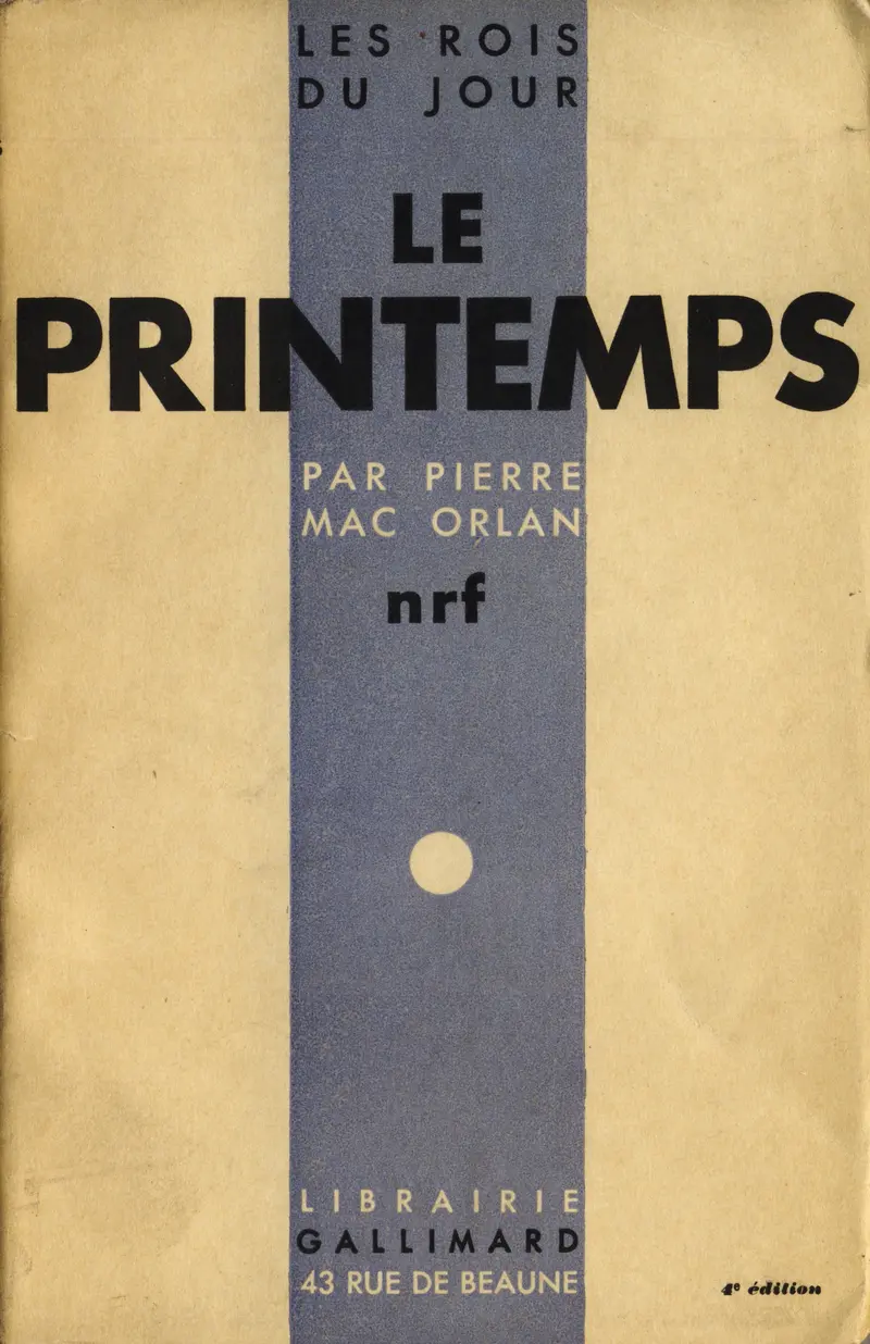 Le Printemps - Pierre Mac Orlan
