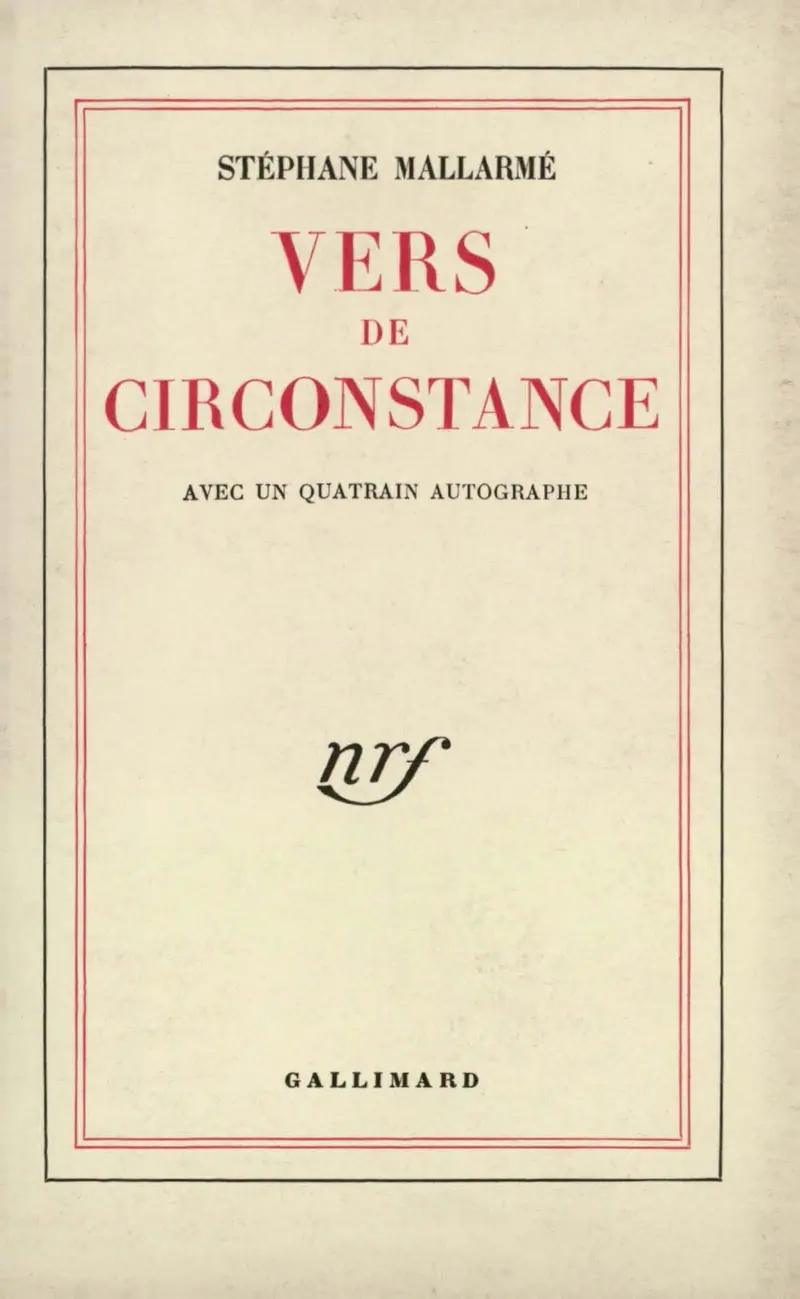 Vers de circonstance - Stéphane Mallarmé