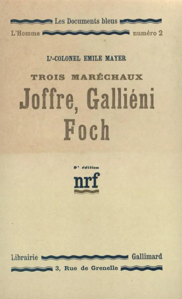 Trois maréchaux : Joffre, Gallieni, Foch - Émile Mayer