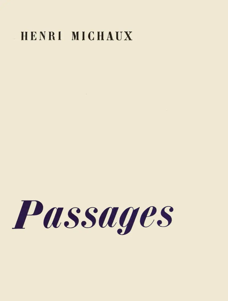 Passages - Henri Michaux