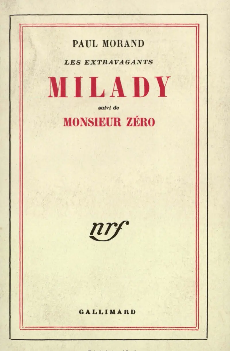 Milady suivi de Monsieur Zéro - Paul Morand