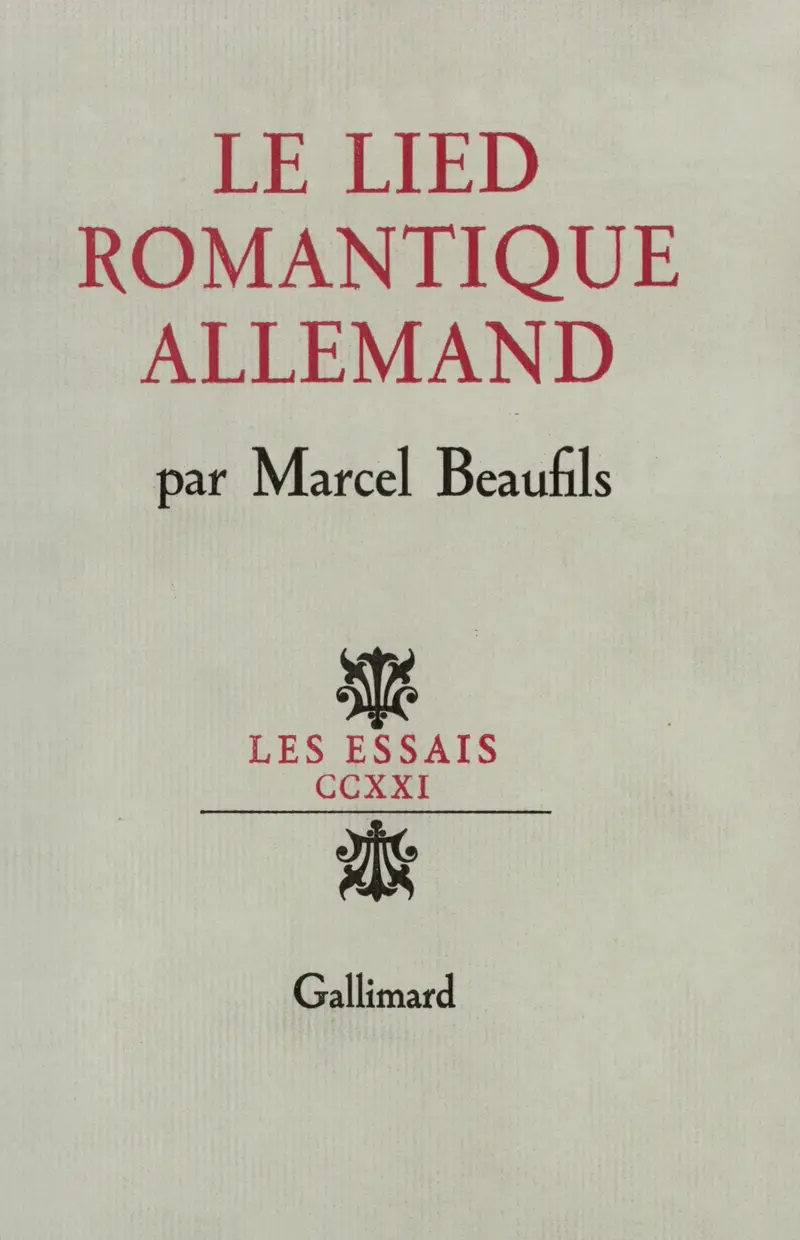 Le Lied romantique allemand - Marcel Beaufils
