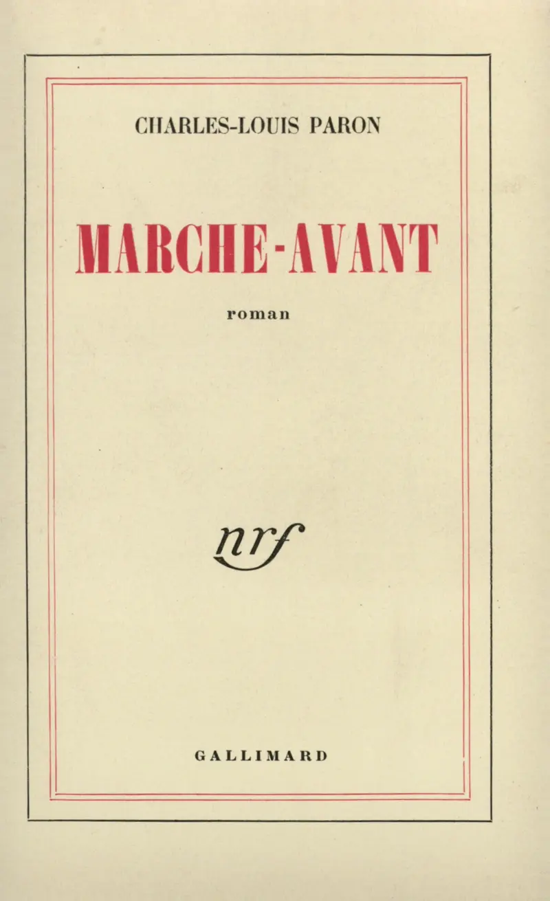 Marche avant - Charles-Louis Paron