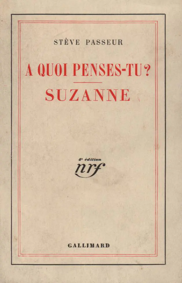 À quoi penses-tu? – Suzanne - Steve Passeur