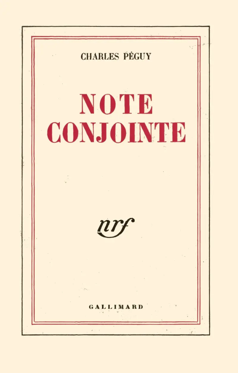 Note conjointe - Charles Péguy
