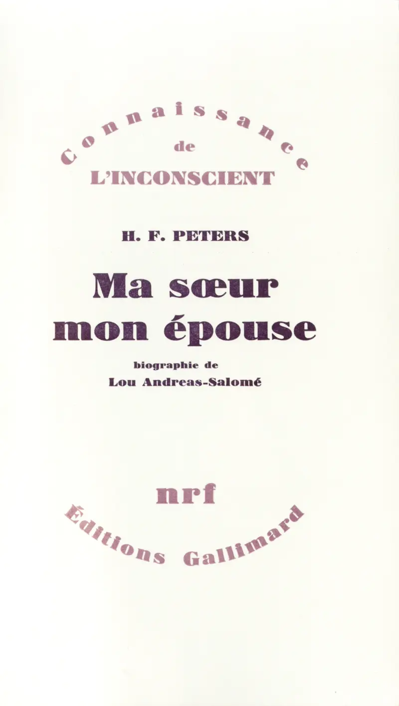 Ma sœur, mon épouse - H.F. Peters