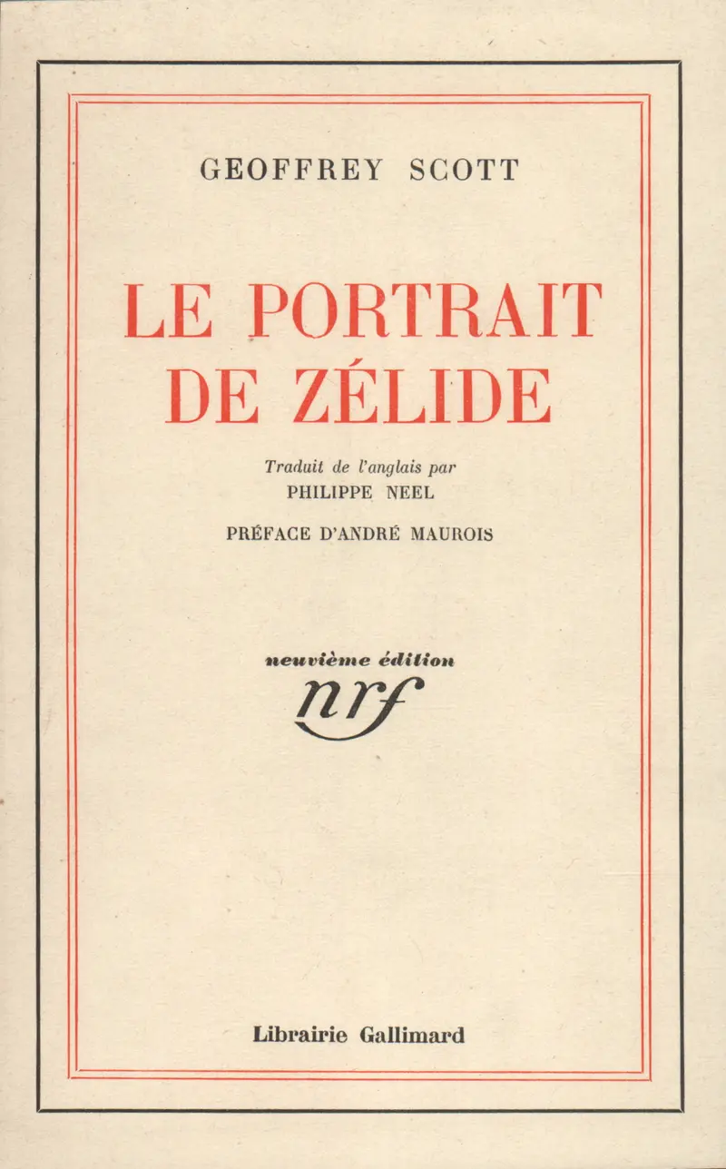 Le Portrait de Zélide - Geoffrey Scott