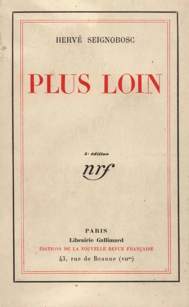 Plus loin - Hervé Seignobosc