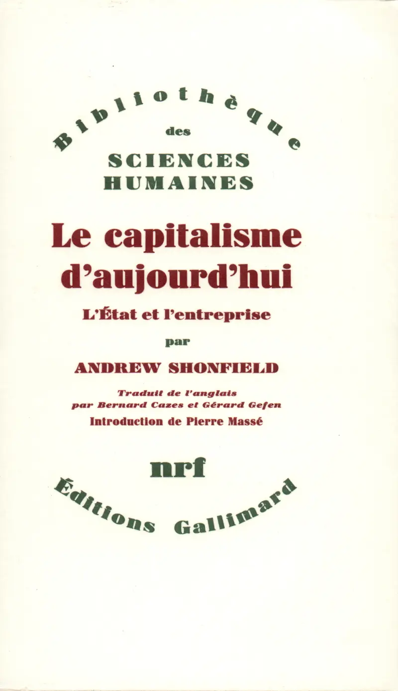 Le Capitalisme d'aujourd'hui - Andrew Shonfield