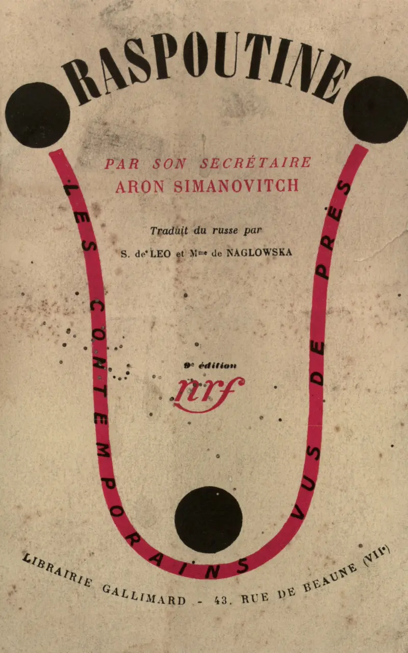 Raspoutine par son secrétaire - Aron Simanovitch