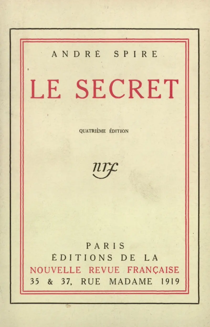 Le Secret - André Spire