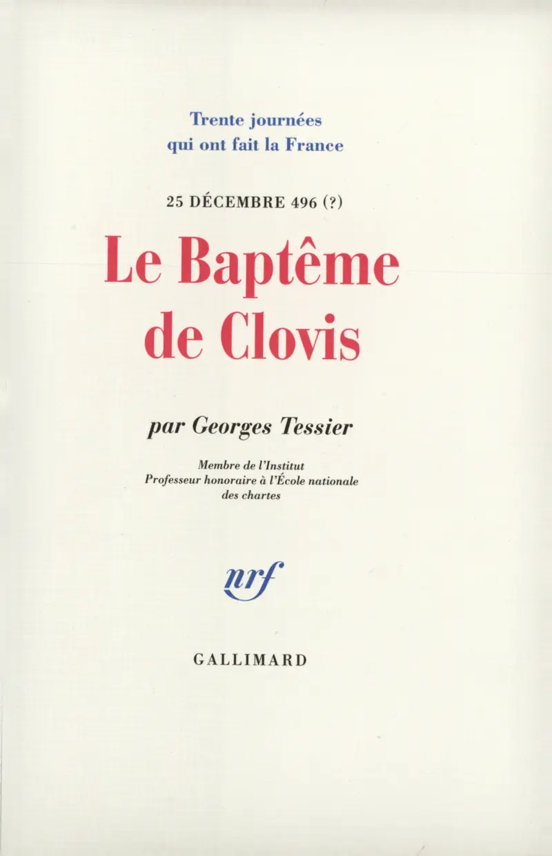 Le Baptême de Clovis - Georges Tessier