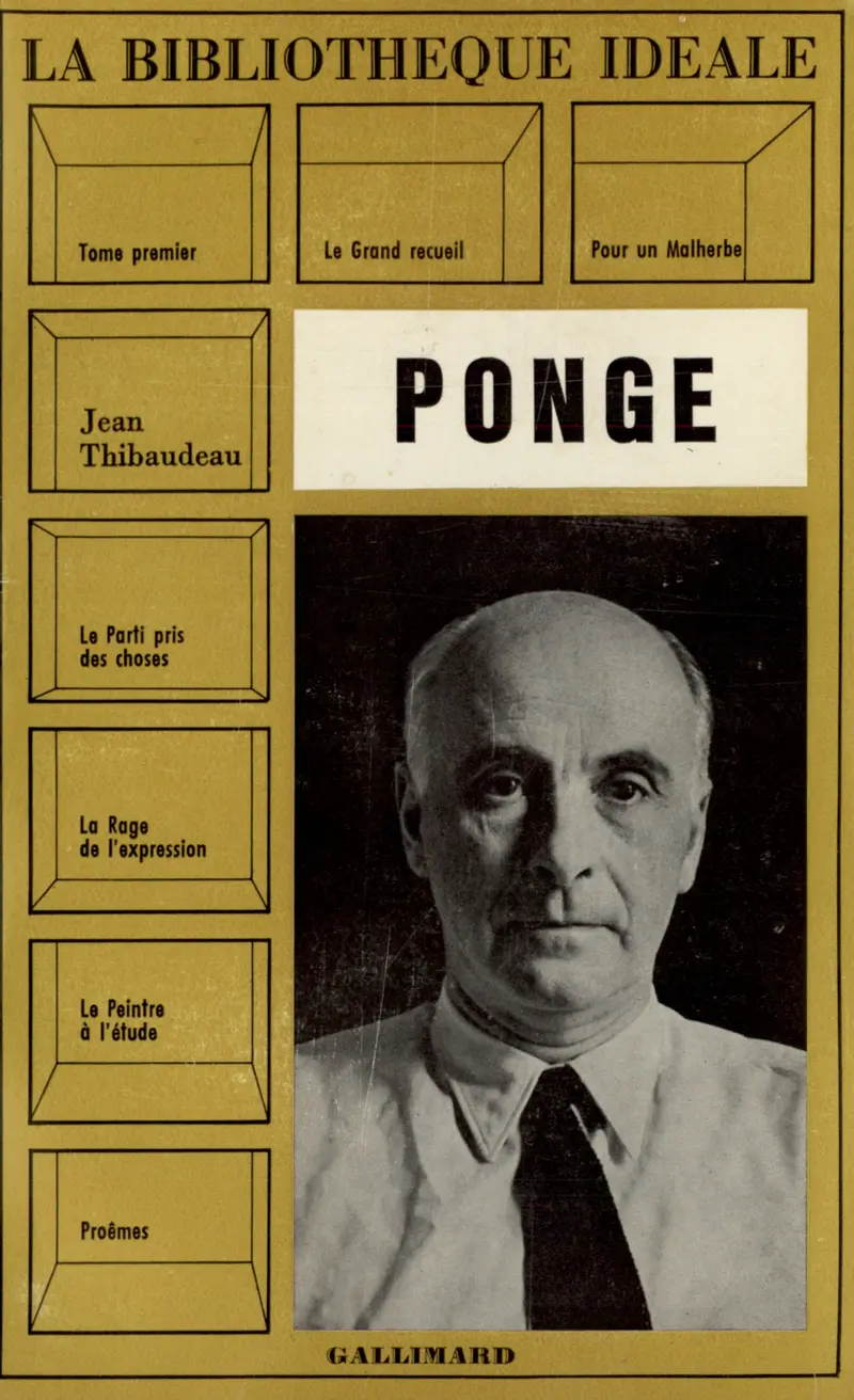 Francis Ponge - Jean Thibaudeau