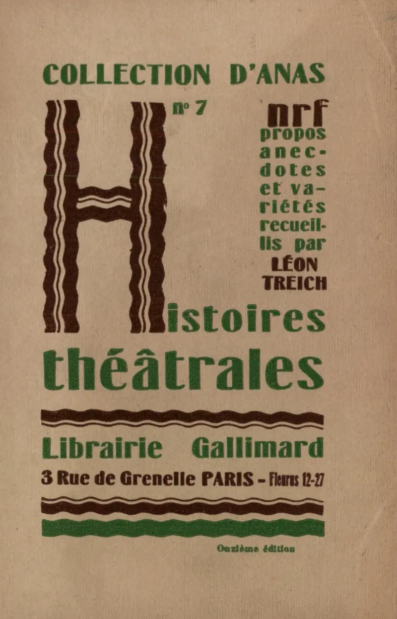 Histoires théâtrales - Léon Treich