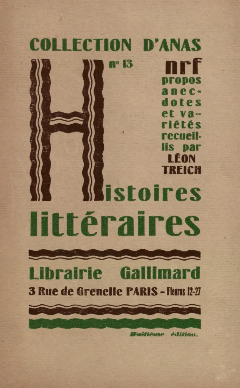 Histoires littéraires - Léon Treich