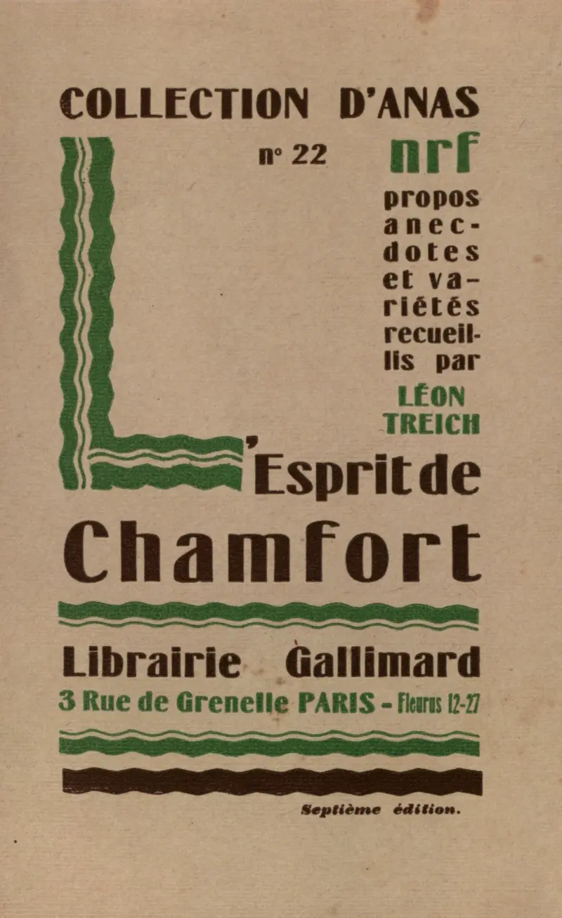 L'Esprit de Chamfort - Léon Treich
