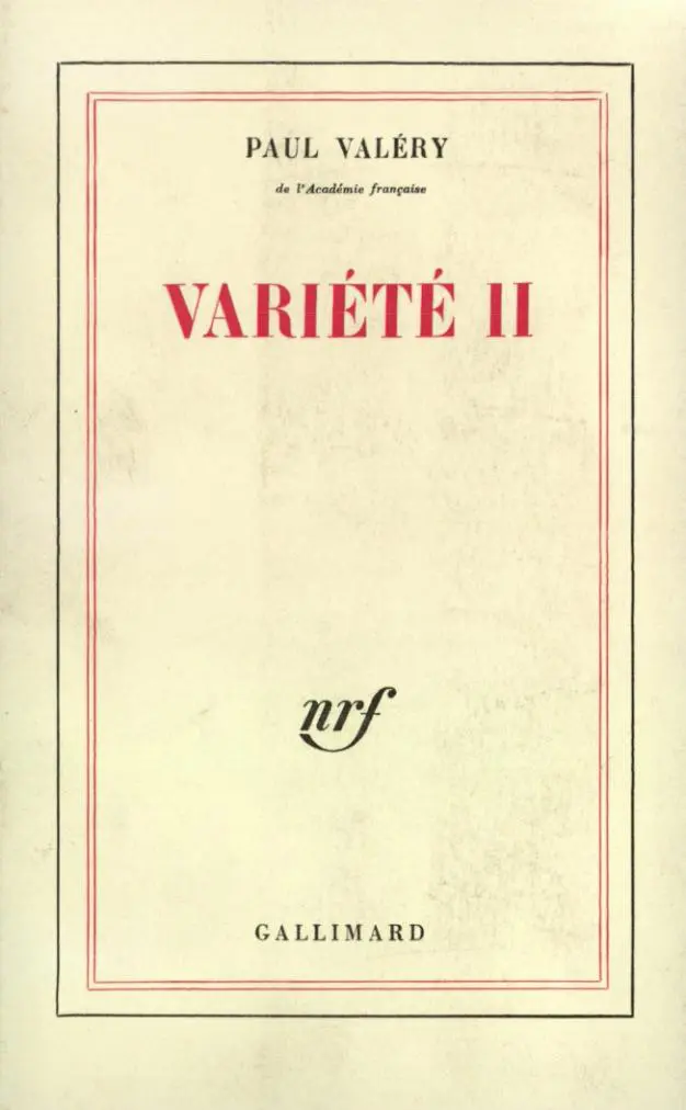 Variété - 2 - Paul Valéry