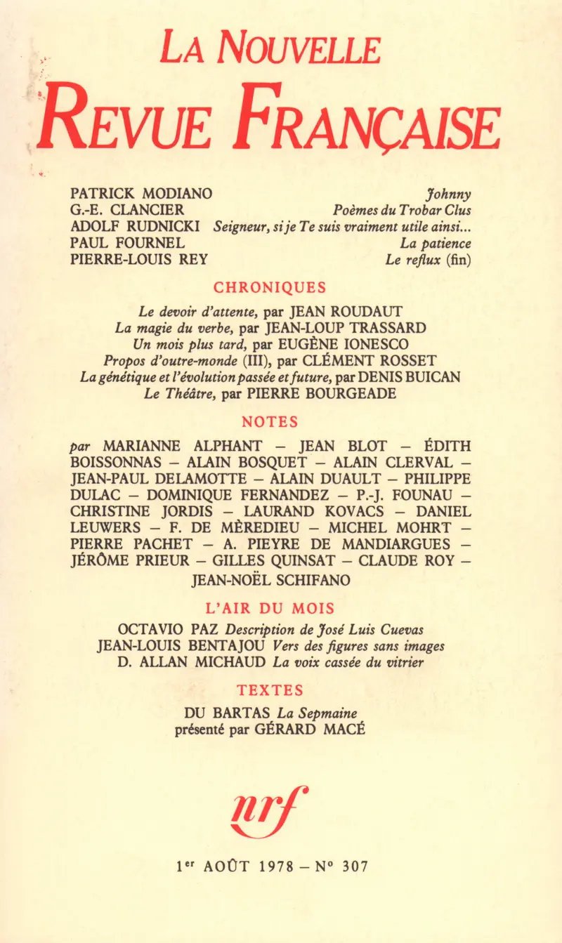 La Nouvelle Revue Française - Collectif