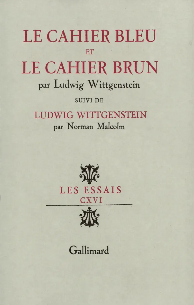 Le Cahier bleu et le Cahier brun - Ludwig Wittgenstein - Norman Malcolm