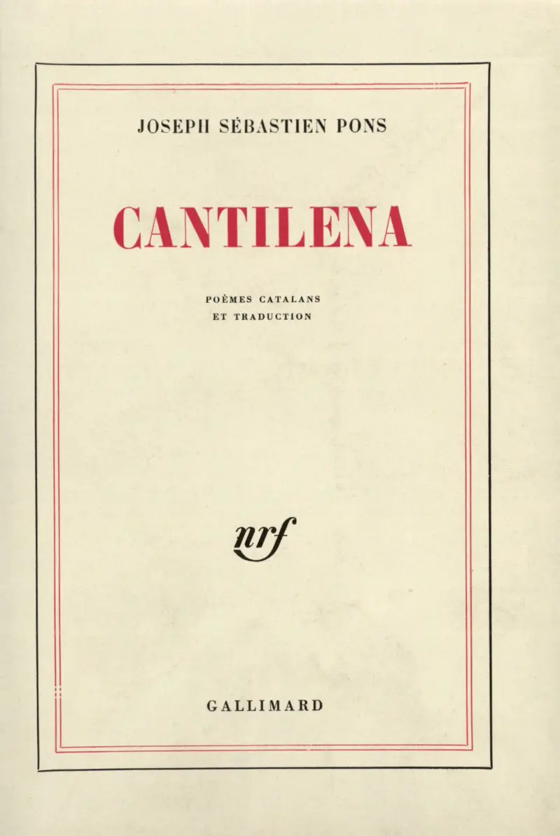 Cantilena - Joseph Sébastien Pons