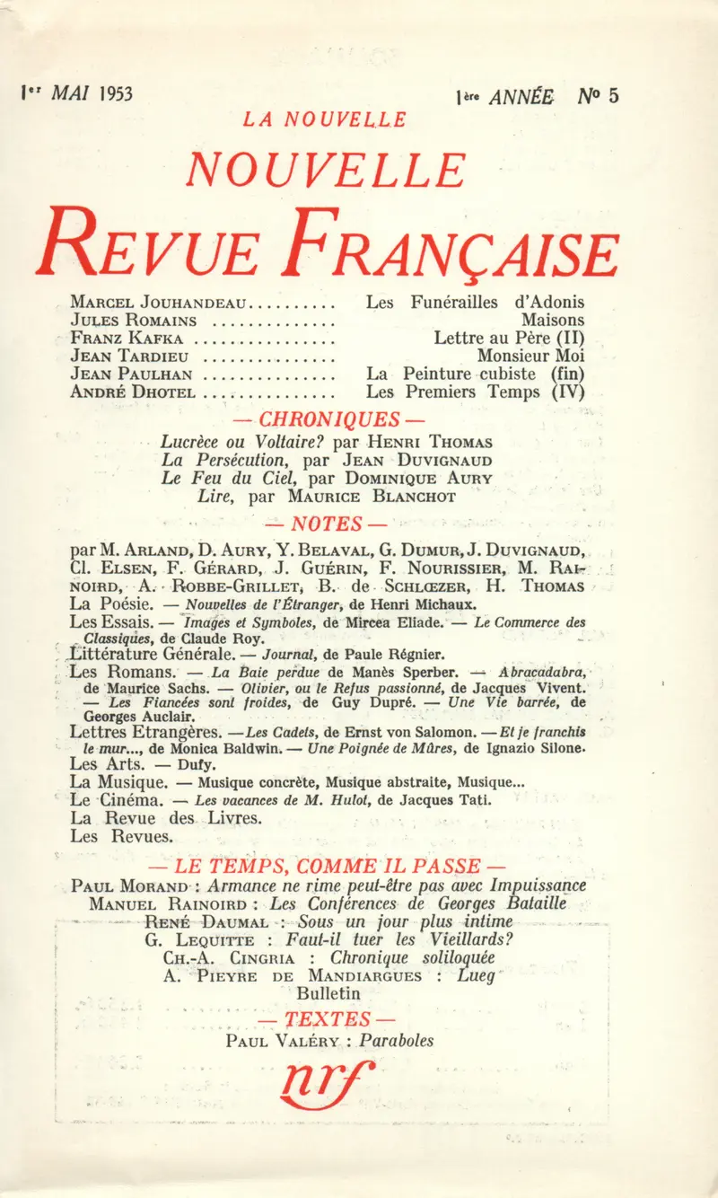 La Nouvelle Nouvelle Revue Française - Collectif