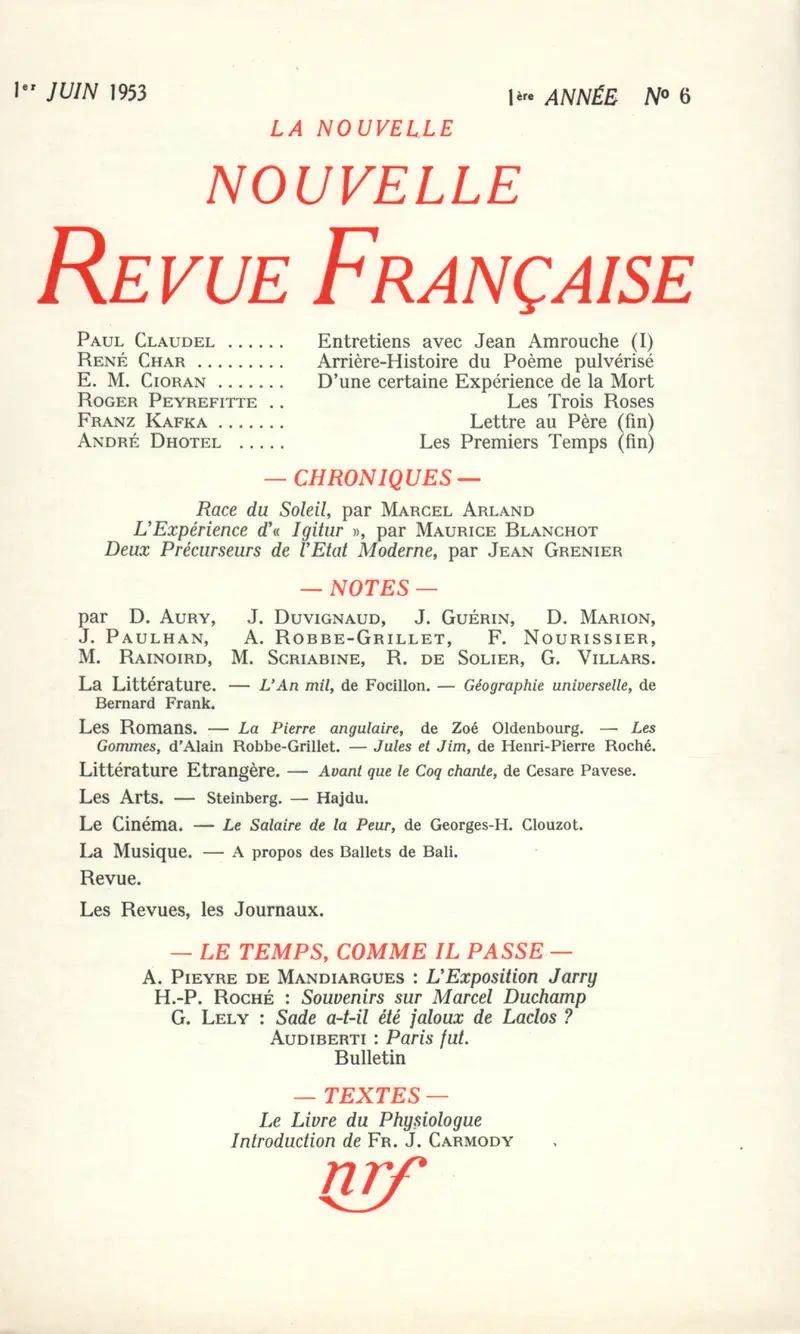 La Nouvelle Nouvelle Revue Française - Collectif