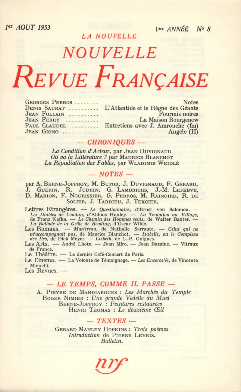 La Nouvelle Nouvelle Revue Française - Collectif
