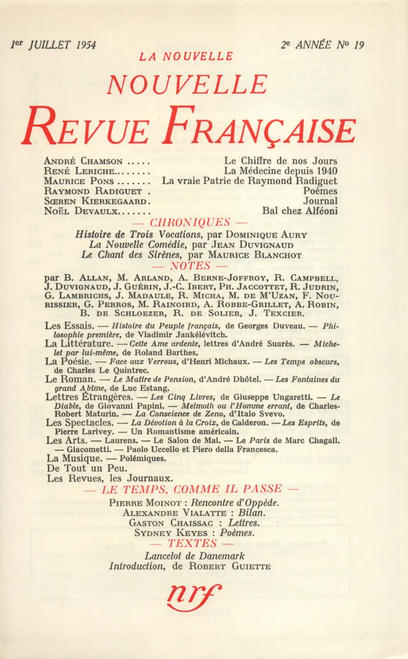 La Nouvelle Nouvelle Revue Française - Collectif