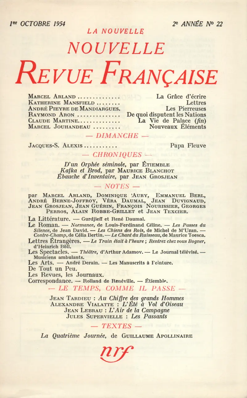La Nouvelle Nouvelle Revue Française - Collectif