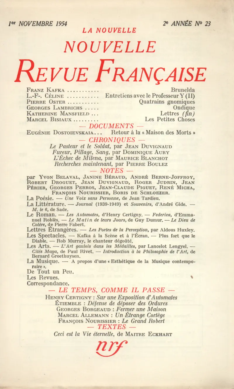 La Nouvelle Nouvelle Revue Française - Collectif
