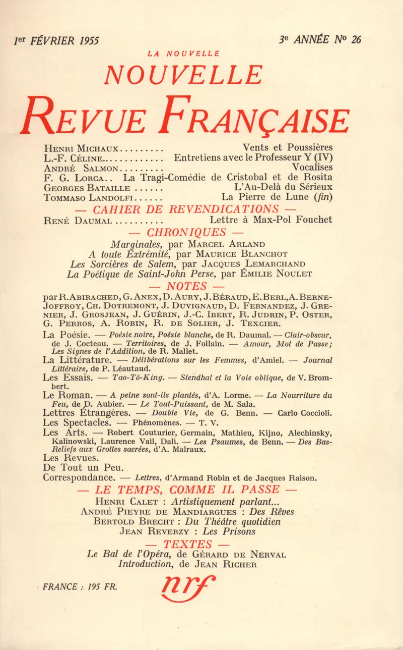 La Nouvelle Nouvelle Revue Française - Collectif