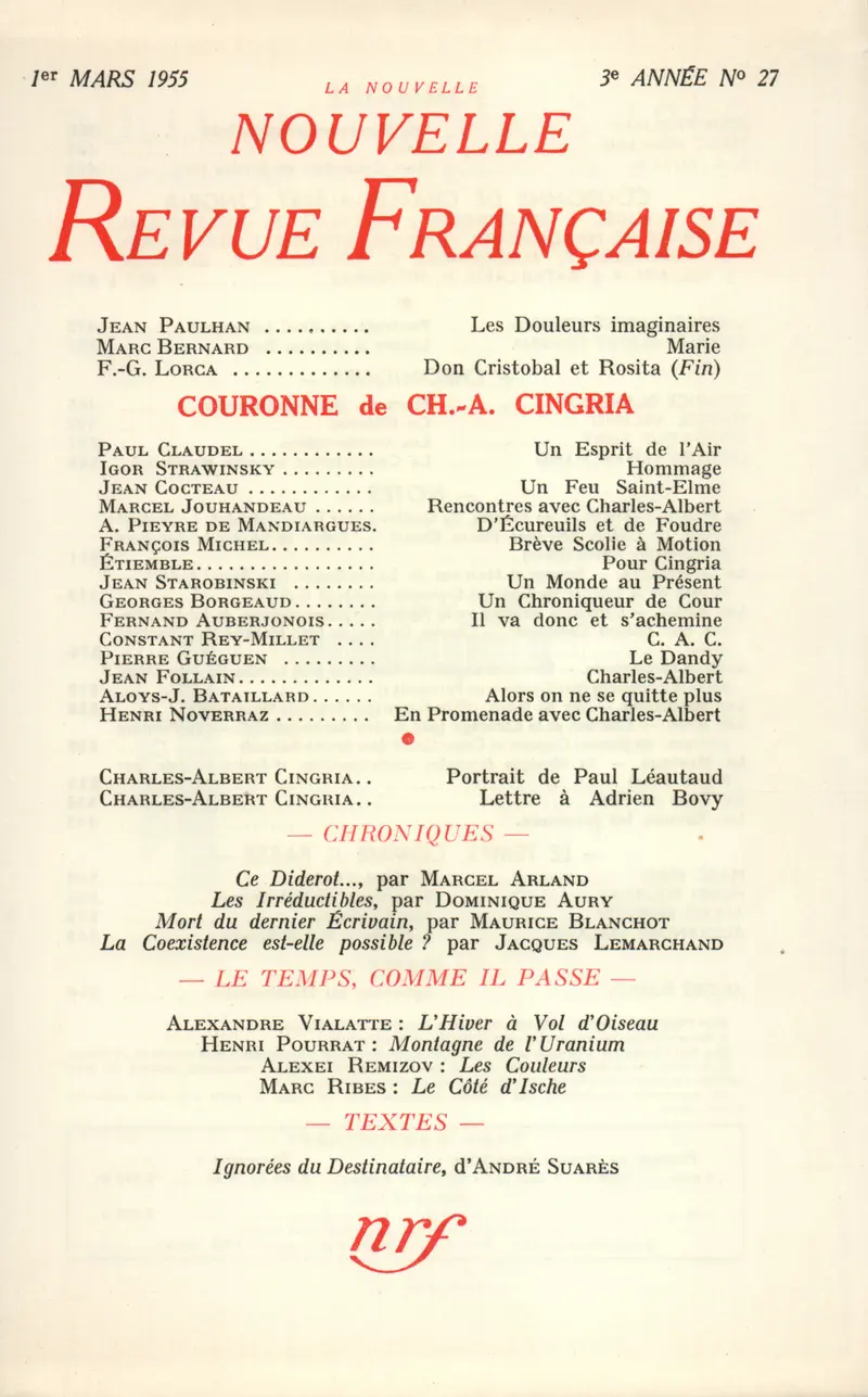 La Nouvelle Nouvelle Revue Française - Collectif