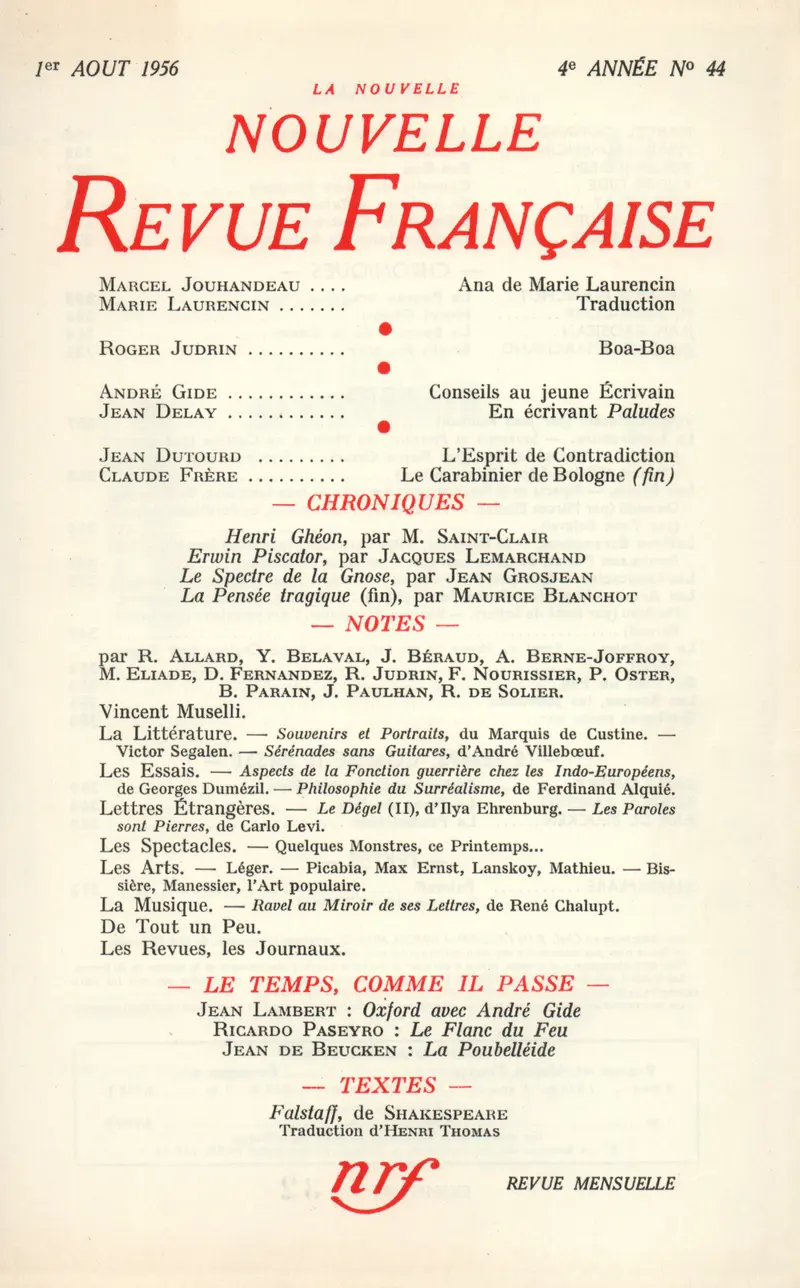 La Nouvelle Nouvelle Revue Française - Collectif